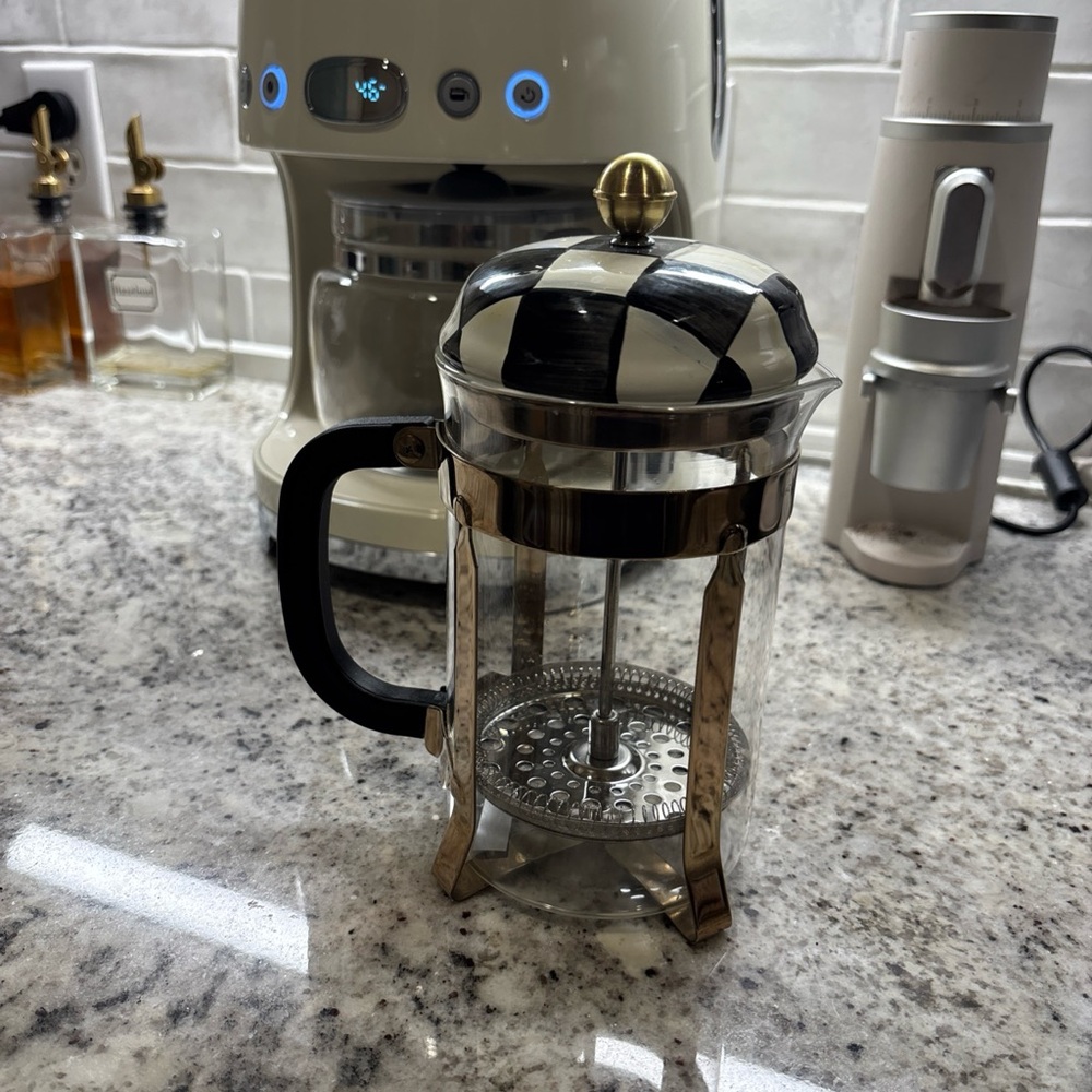 McKenzie Childs French press courtly checks